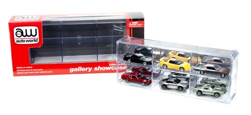 Auto World Six Car Interlocking Display Case 4x10.5x2