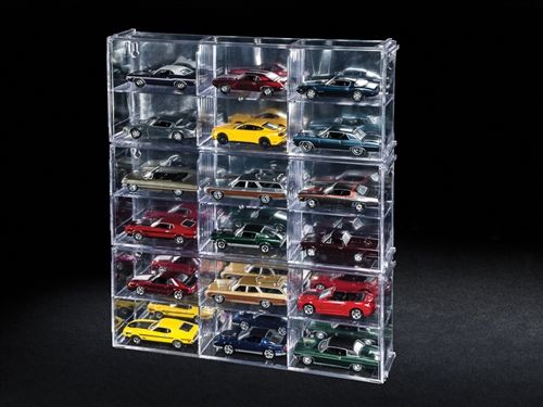 Auto World Six Car Interlocking Display Case 4x10.5x2 - Click Image to Close