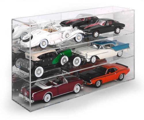 Auto World Six-Car Acrylic Display Case with Mirror Back - Click Image to Close