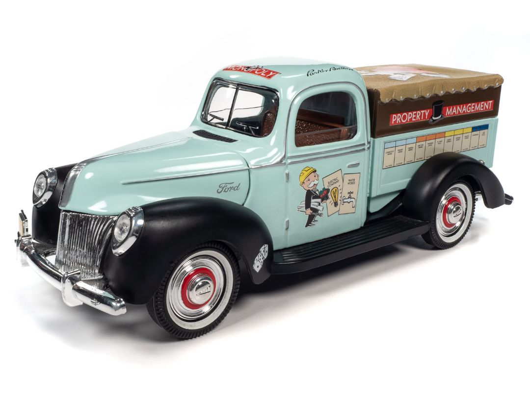 Auto World 1/18 Monopoly 1940 Ford Property Management Truck