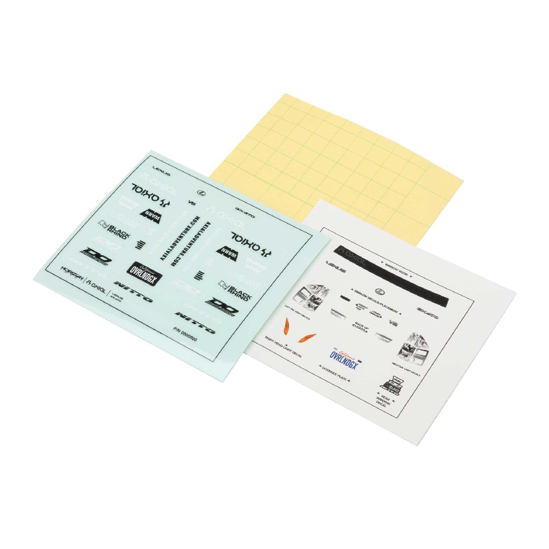 Axial Decal Sheet: SCX24 Lexus GX470