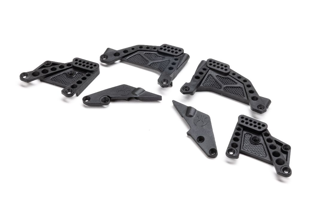 Axial Shock Towers with Supports, FR/R: SCX10 III HP