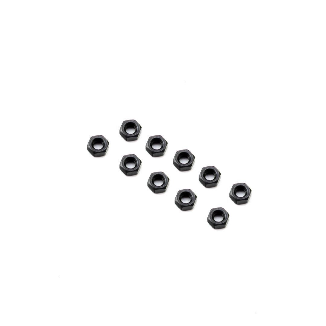 Axial M3 Nut, Thin, Black (10)