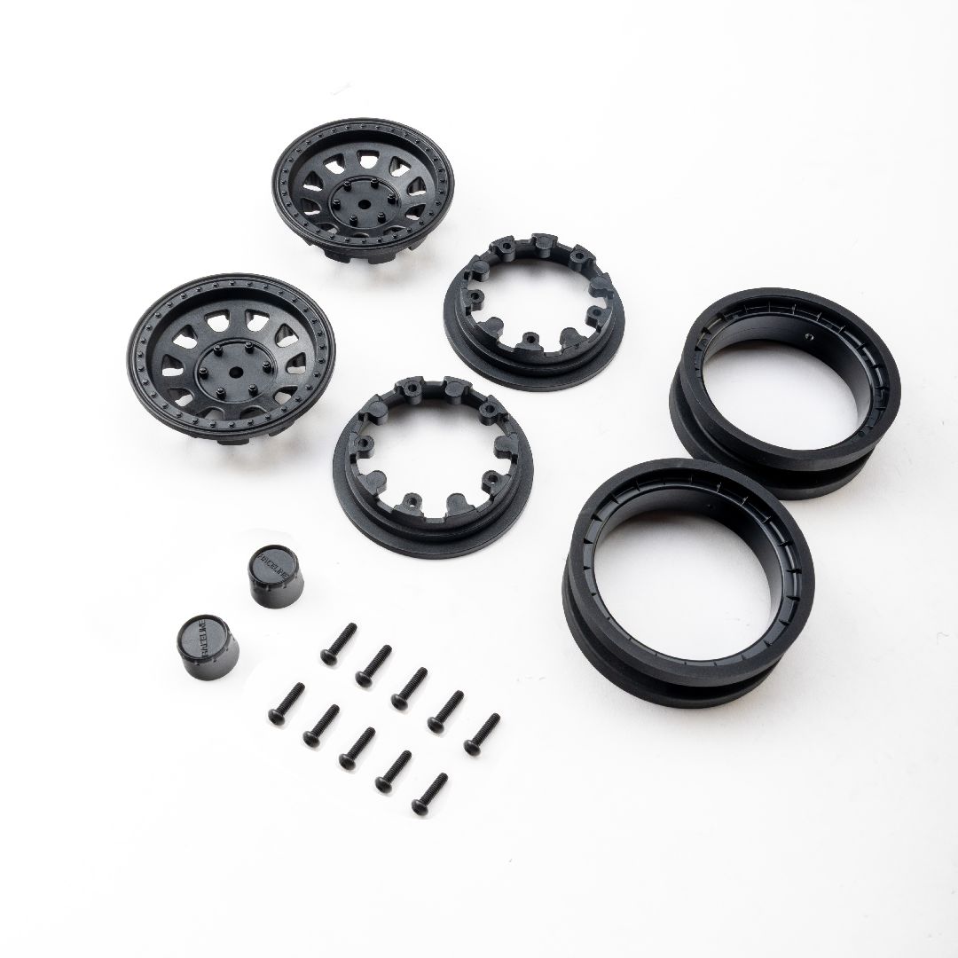 Axial 1.9 Raceline Daytona Beadlock Wheels - Black (2)