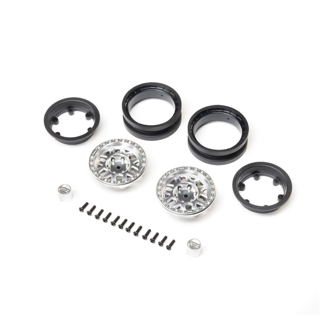 Axial 1.9" KMC Mesa Beadlock Wheels (2) - Satin Chrome