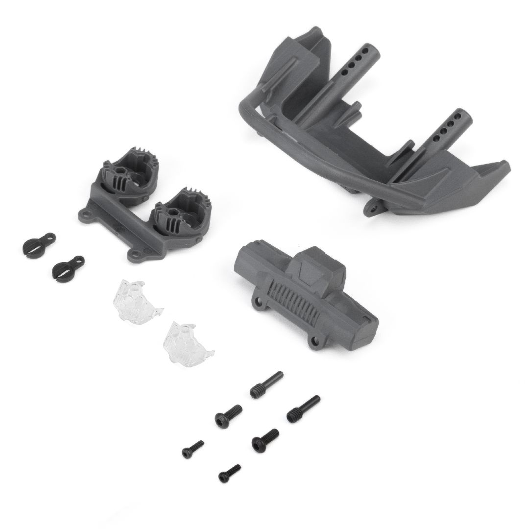 Axial Front Bumper Set, Jeep JT: SCX10 III MB - Grey