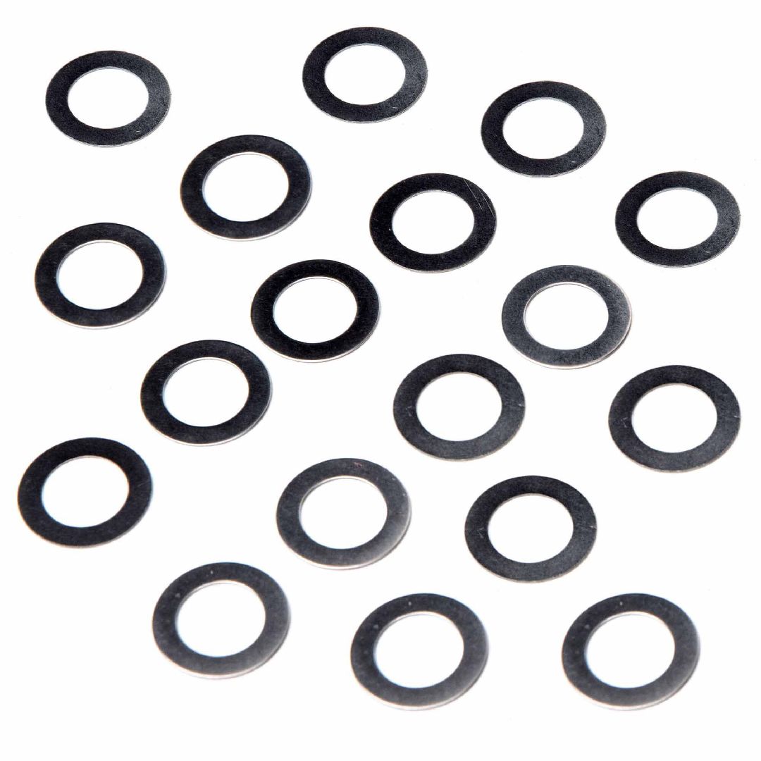 Axial Shim Set, 9.5 x 16 x .1, .3, .5mm (6ea)
