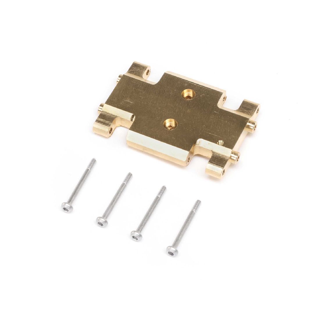 Axial Chassis Skid Plate, Brass 19.5g: AX24