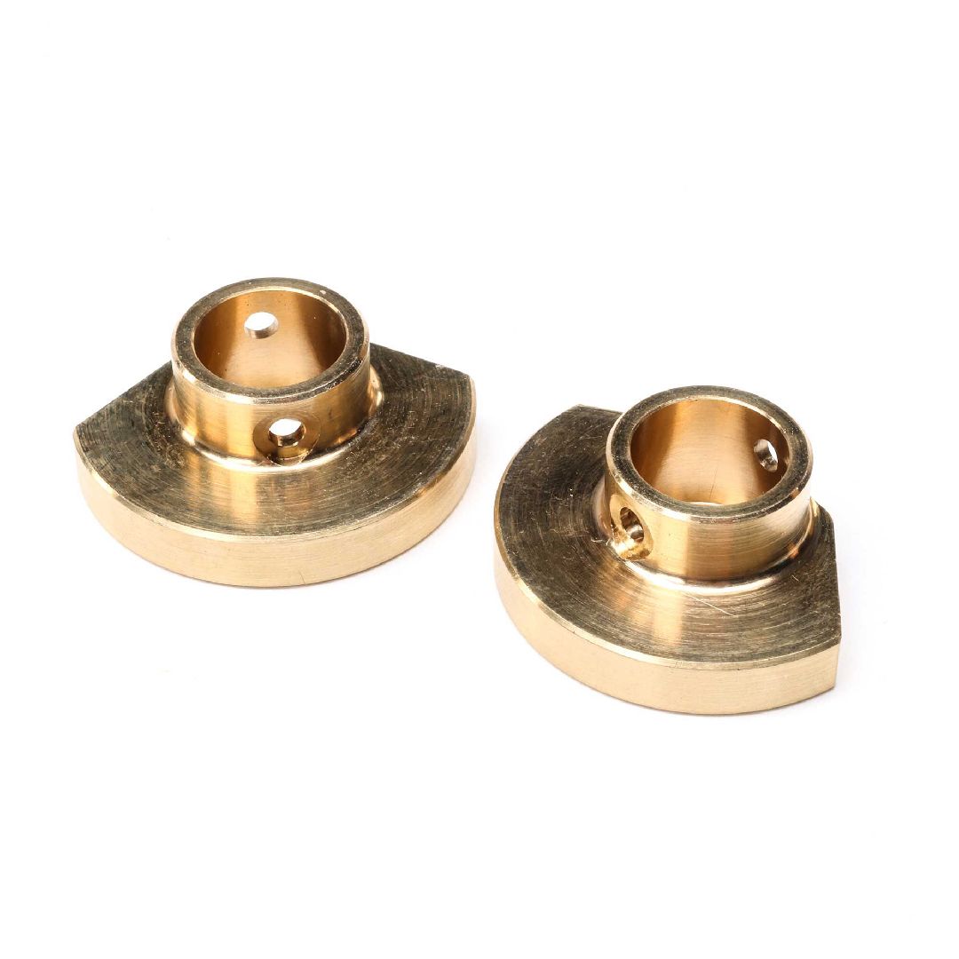 Axial Brass Rear Axle Tube Cap, L/R: PRO