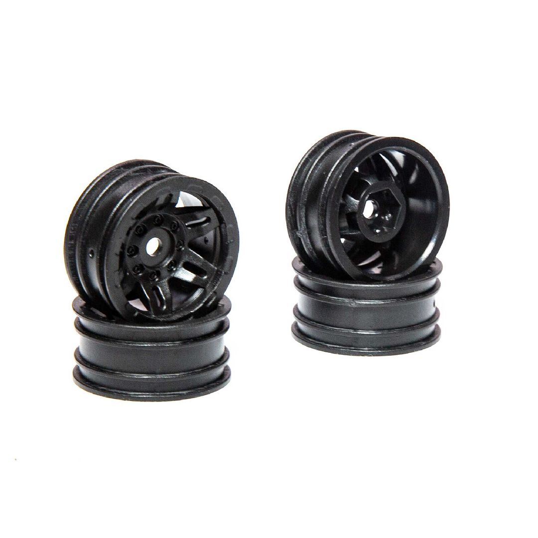 Axial 1.0 ROCKSTER WHEELS BLACK (4): SCX24, AX24