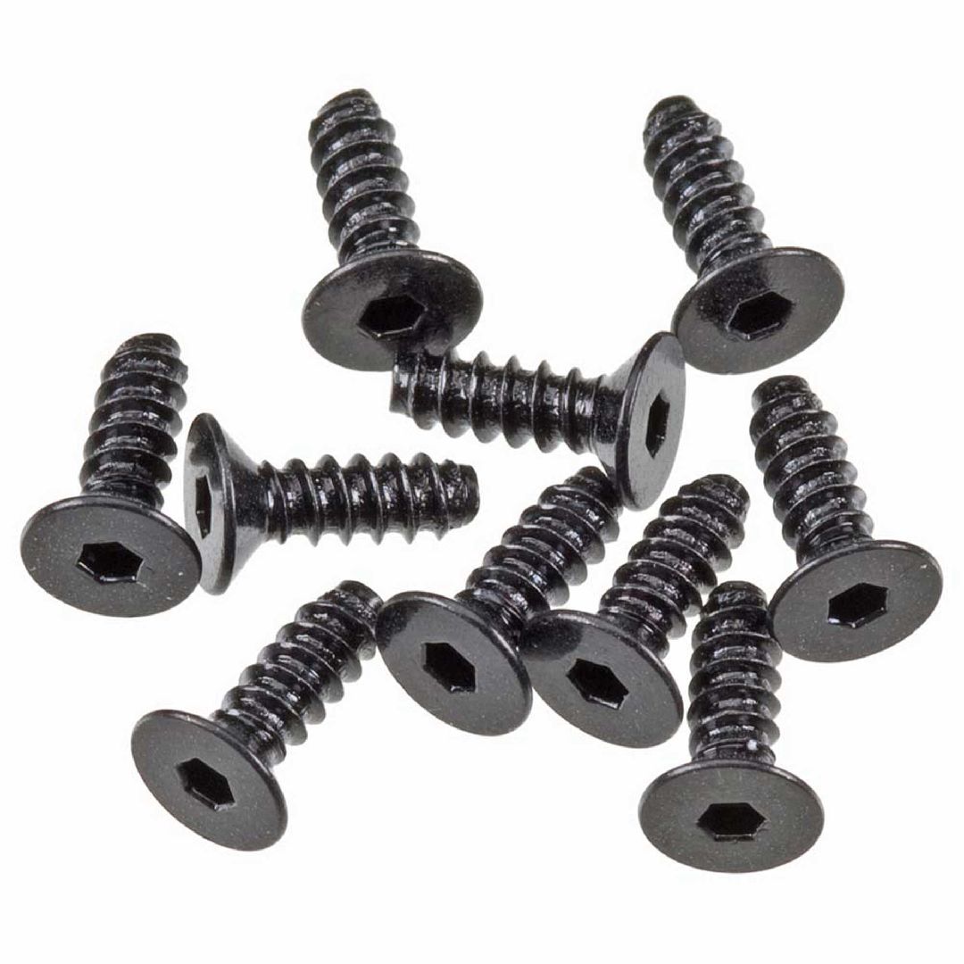 Axial AXA0413 Hex Sckt Tapping Flat Hd M2.6x8mm Blk(10)