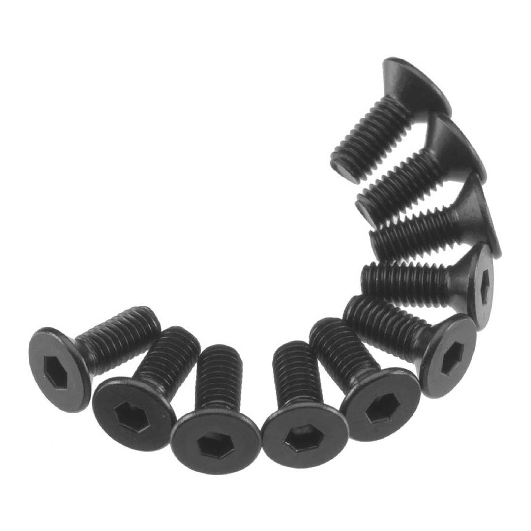 Axial Hex Flat Head M3X8mm Black (10)