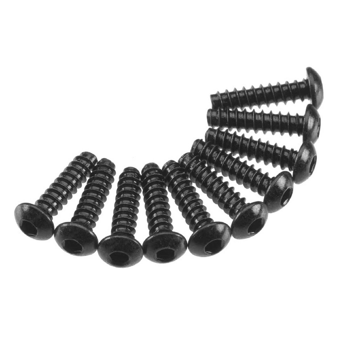 Axial AXA436 Hex Tap Button Head M3x12mm Black (10)