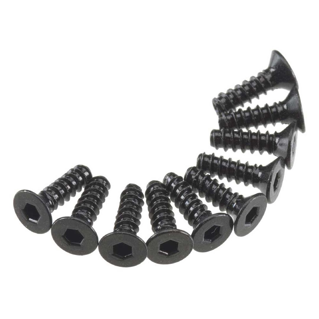 Axial AXA465 Hex Socket Tap Flat Head M3x10mm Black (10)