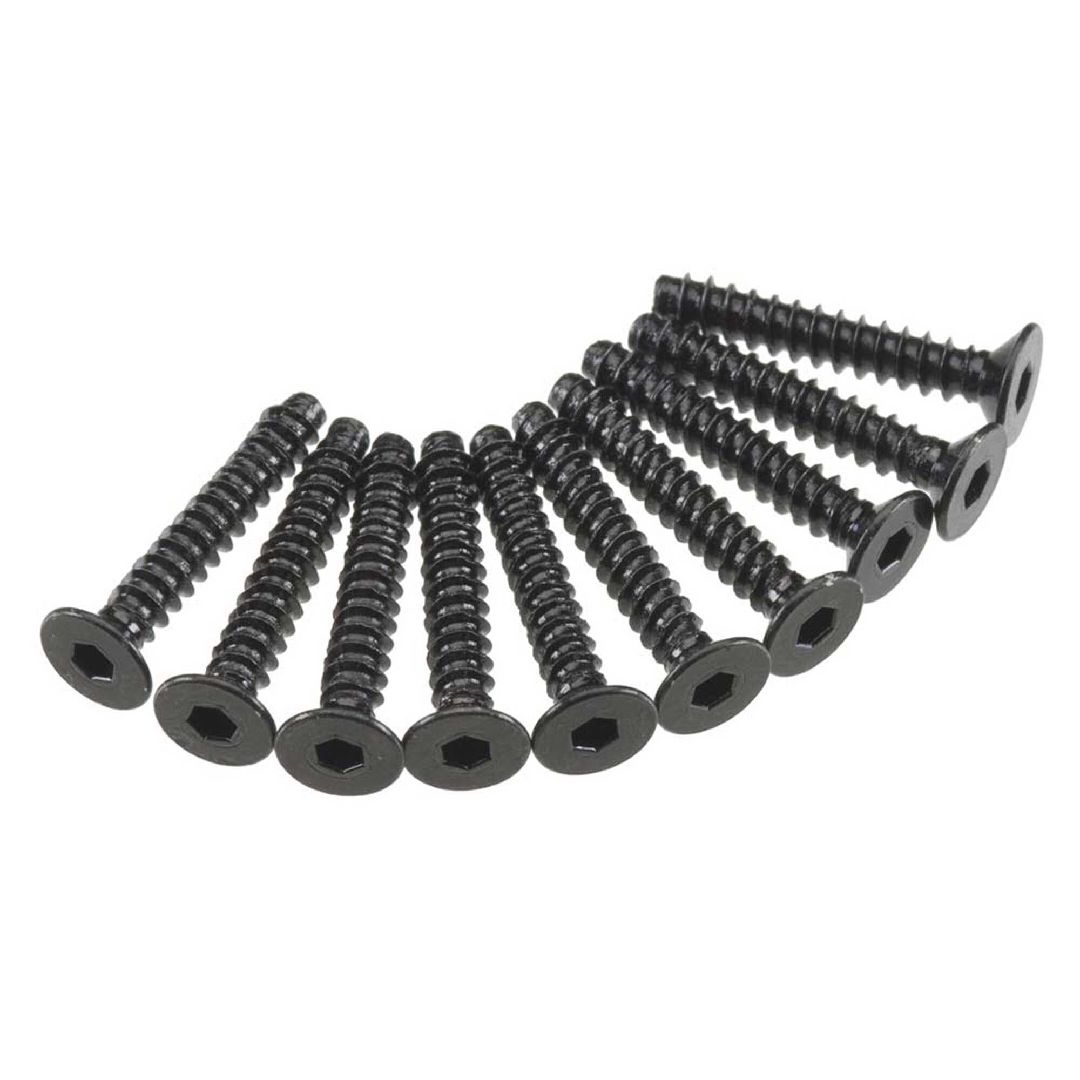 Axial AXA468 Hex Socket Tap Flat Head M3x18mm Black (10)