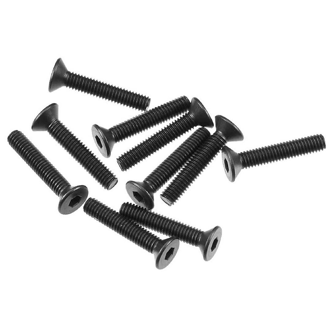 Axial Hex Socket Flat Head M3x16mm, Black (10)