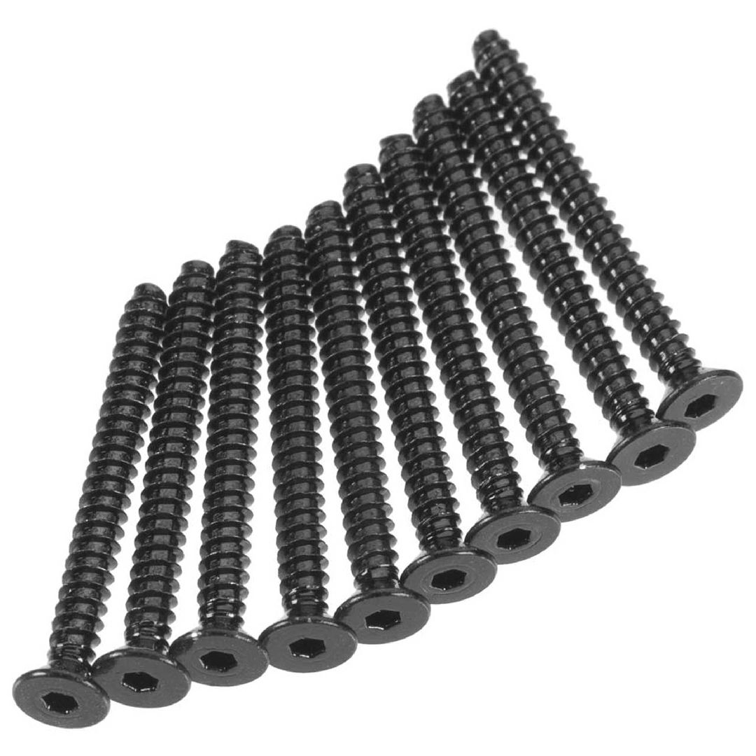 Axial AXA0418 Hex Skt Tapping Flat Hd Blk M2.6x25mm (10)