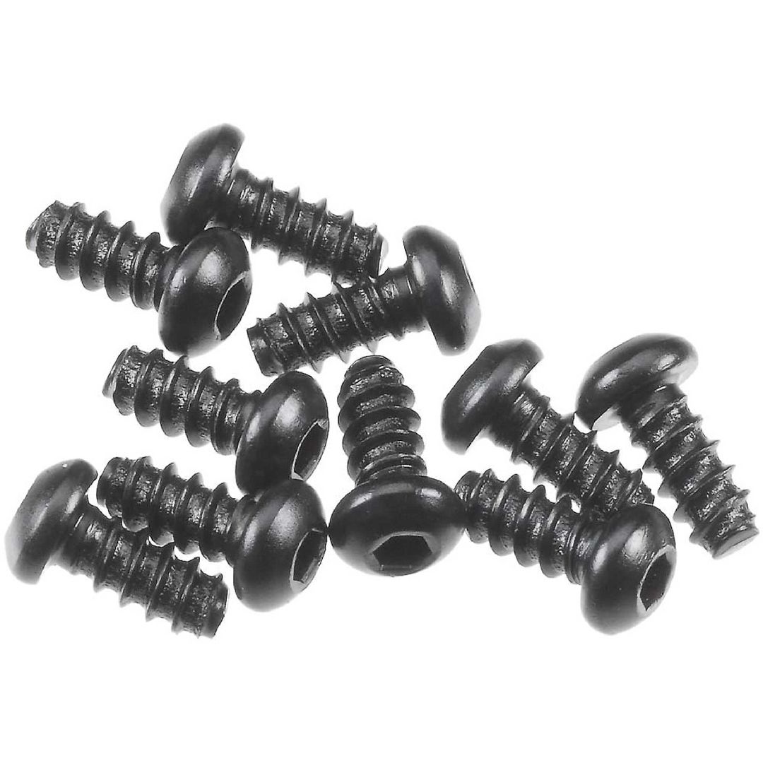Axial AXA0422 Hex Socket Tapping Button Headd M2.6x6mm Blk (10)