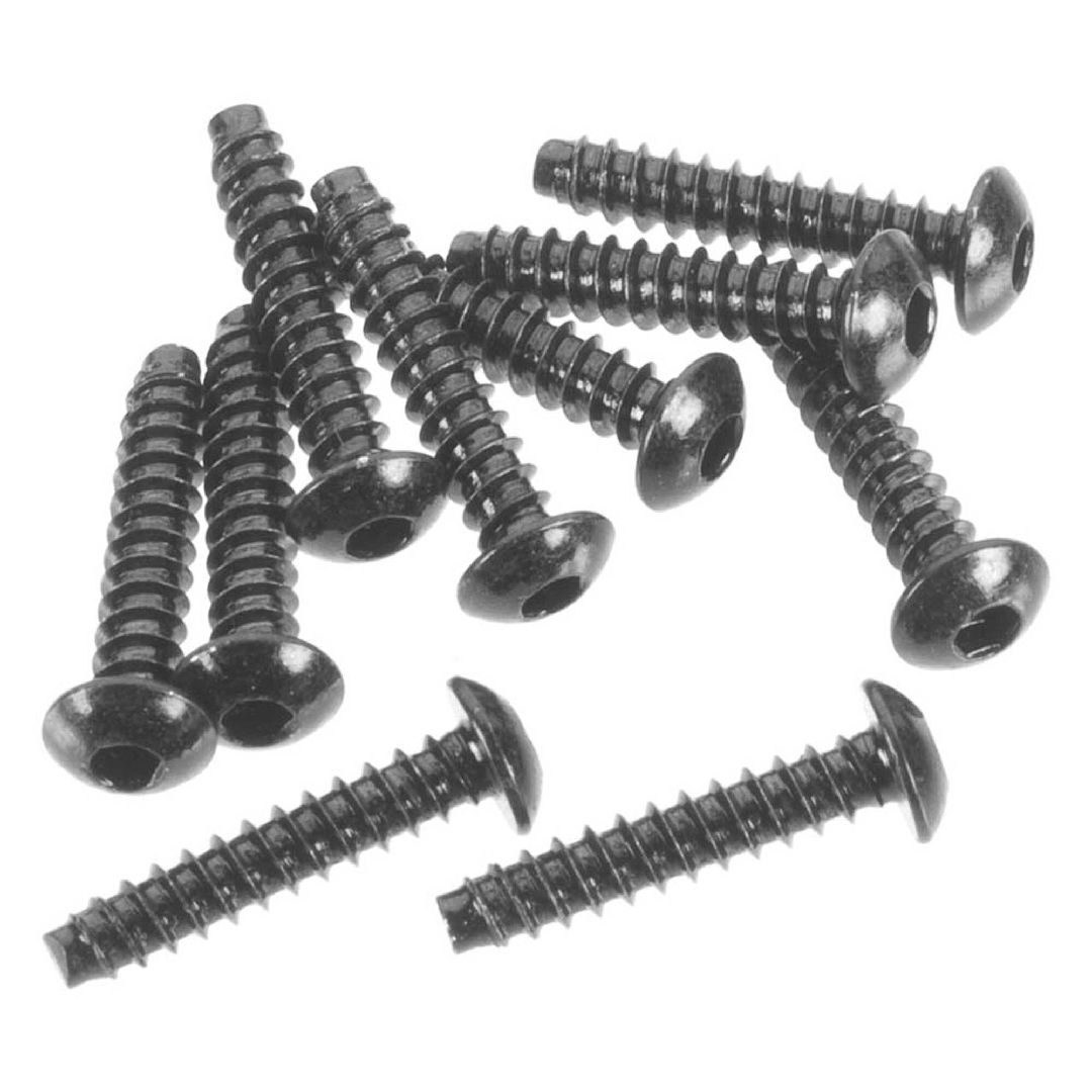 Axial AXA0437 Hex Sckt Tapping Button Hd M3x15mm Black (10)
