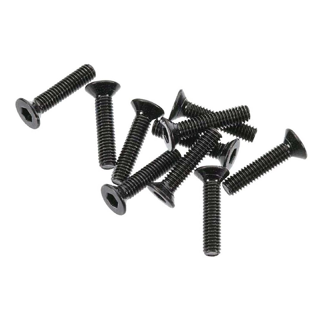 Axial AXA0055 Flat Head Screw M2.6x12mm Black (10)