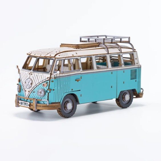 Azone Vintage Volkswagen (T1) Camper Van (395 Pcs) Level - BLUE