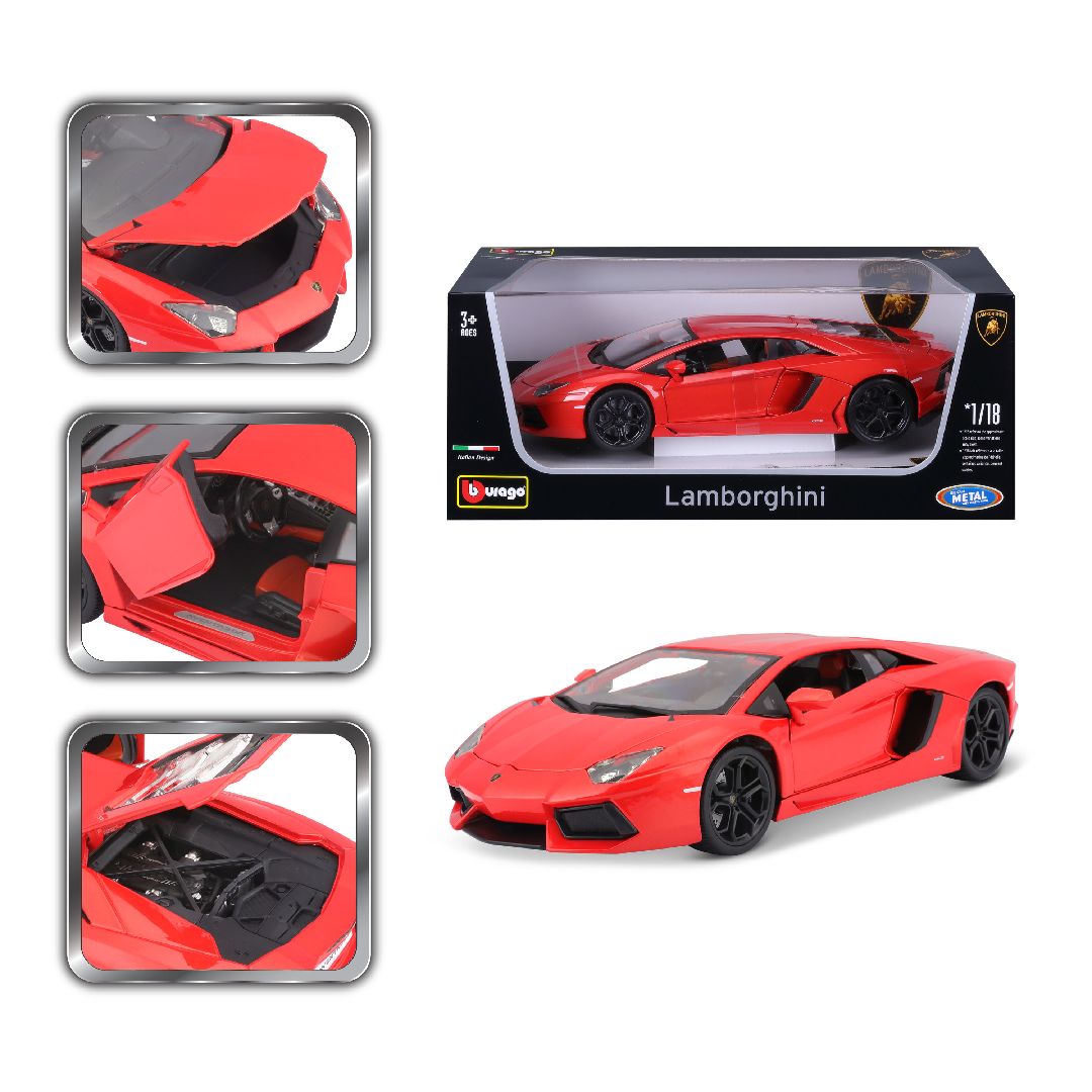 Bburago 1/18 Lamborghini Aventador LP 700-4 (Metallic Orange)