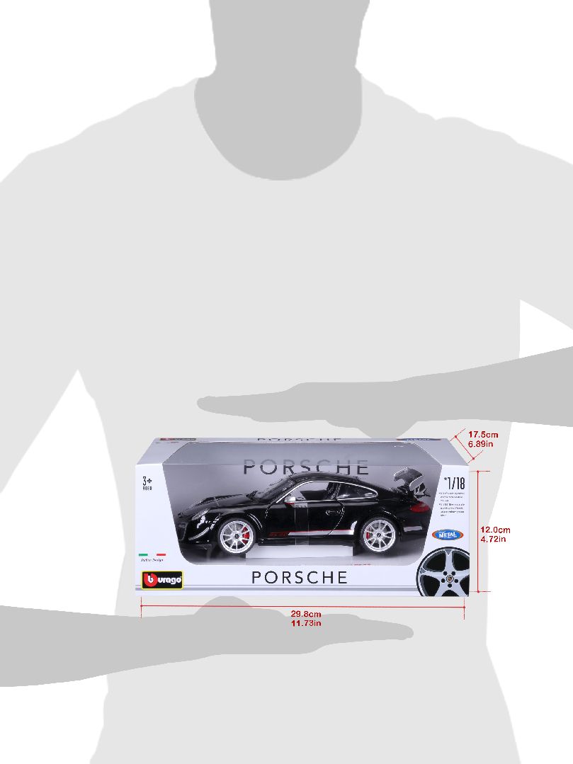 Bburago 1/18 Porsche 911 (997) GT3 RS 4.0 - Black