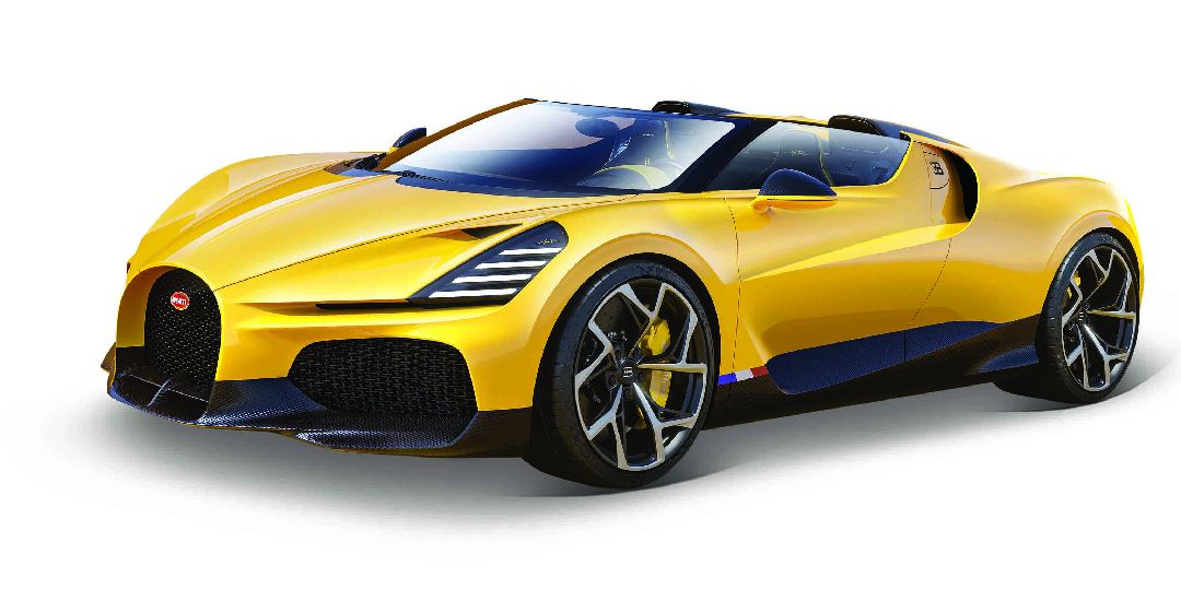 Bburago 1/18 Bugatti Mistral (Yellow)