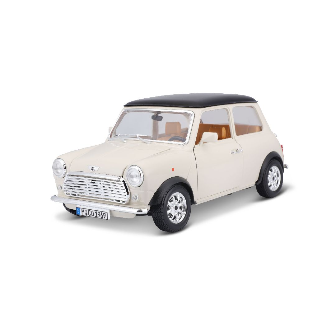 Bburago 1/16 Mini Cooper (1969) - Beige/Black Roof