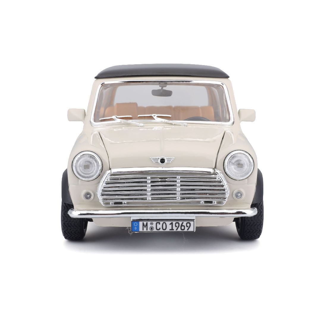 Bburago 1/16 Mini Cooper (1969) - Beige/Black Roof