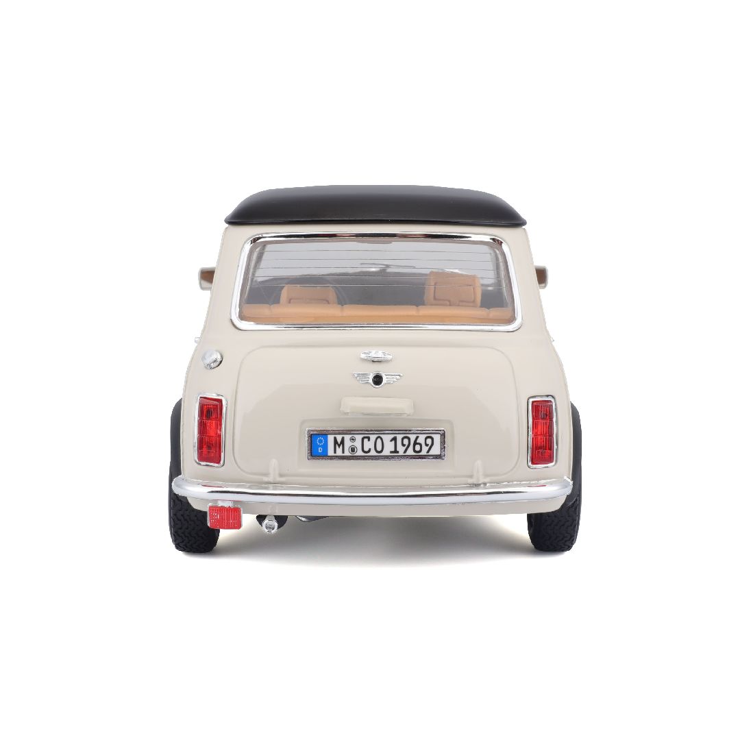 Bburago 1/16 Mini Cooper (1969) - Beige/Black Roof