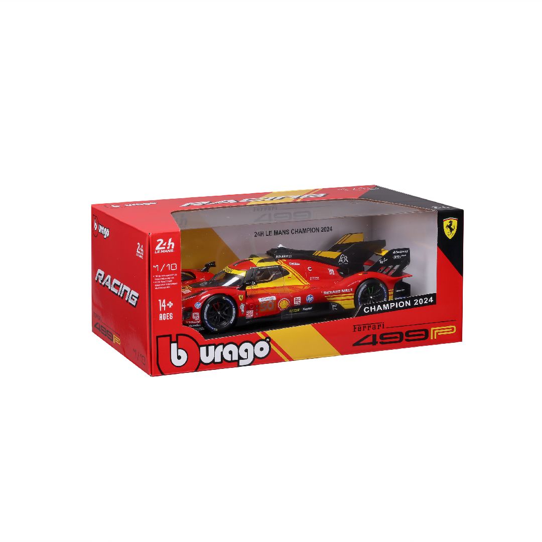 Bburago 1/18 Racing Ferrari 499P 24HLM (2024) - Red #50