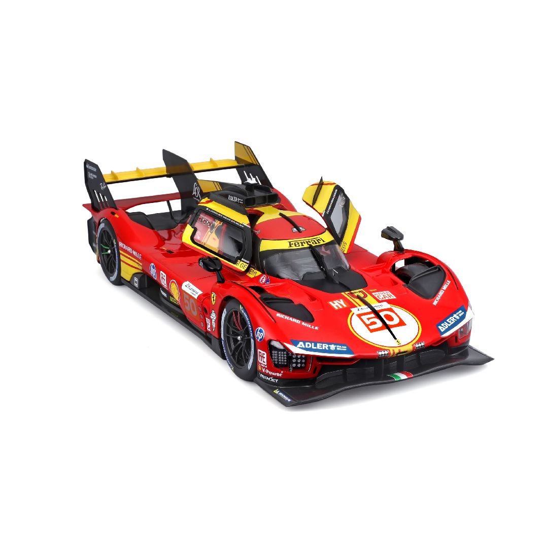 Bburago 1/18 Racing Ferrari 499P 24HLM (2024) - Red #50