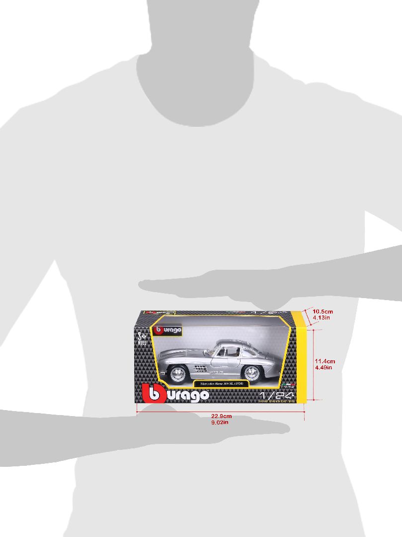 Bburago 1/24 Mercedes-Benz 300 SL (1954) - Silver