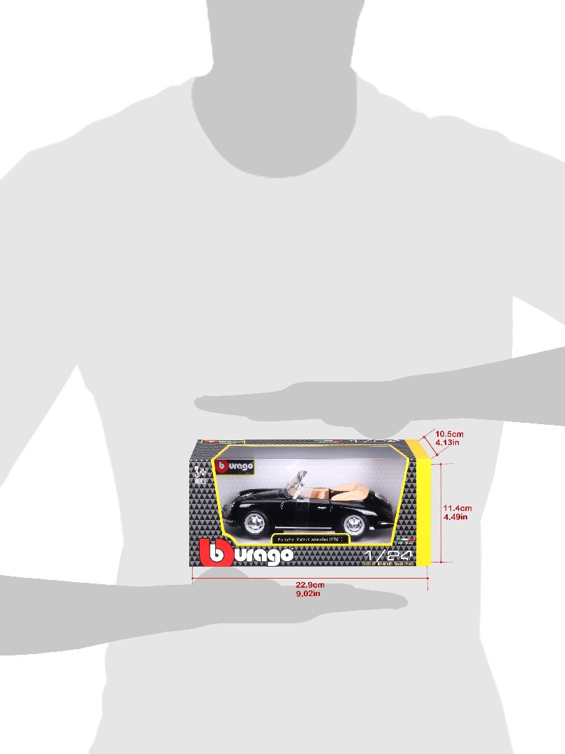 Bburago 1/24 Porsche 356B Cabriolet (1961) - Black