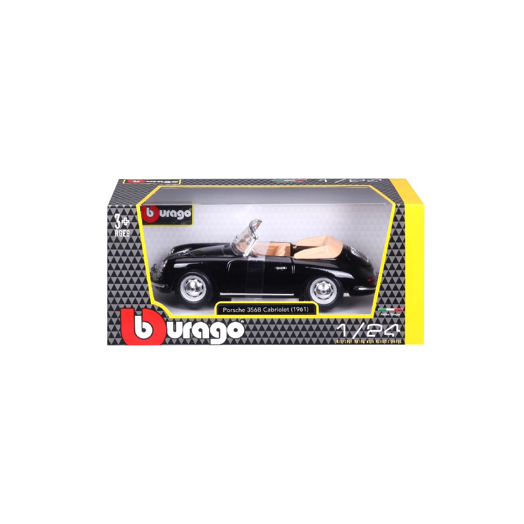 Bburago 1/24 Porsche 356B Cabriolet (1961) - Black
