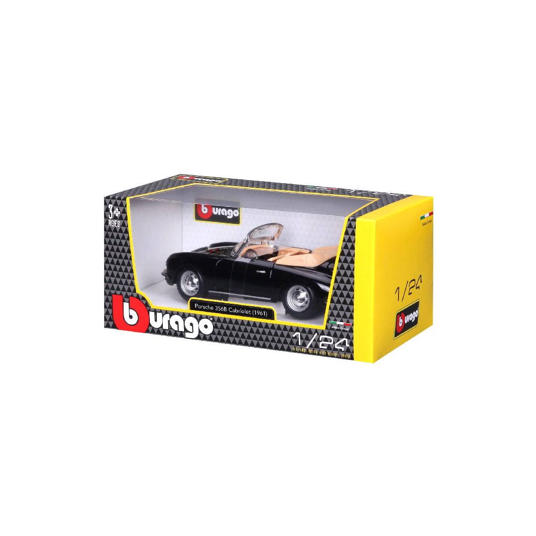 Bburago 1/24 Porsche 356B Cabriolet (1961) - Black