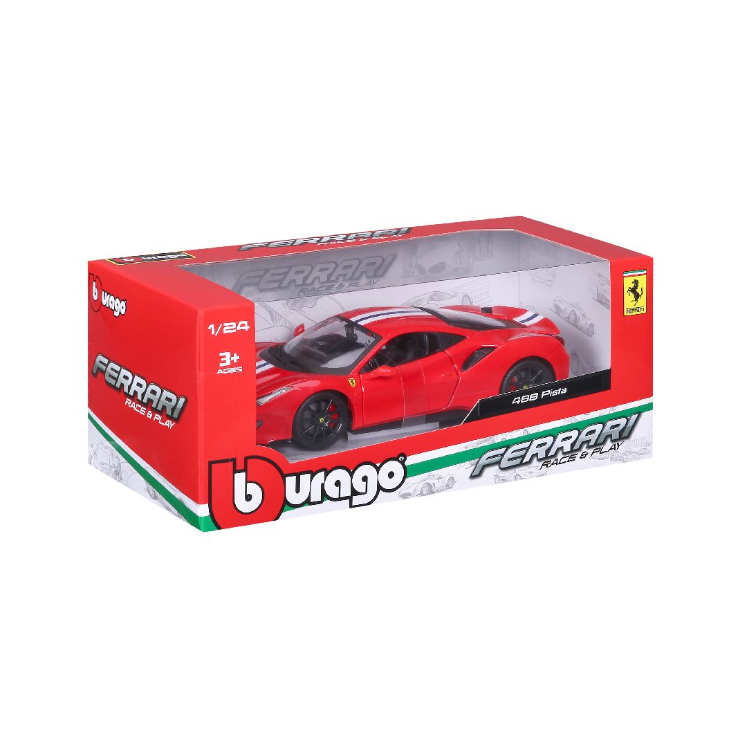 Bburago 1/24 R&P Ferrari 488 Pista (Red) - Click Image to Close