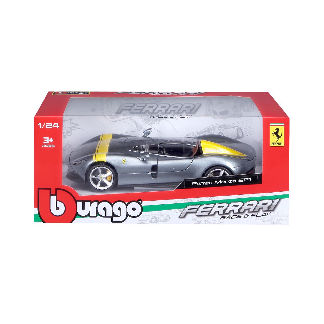 Bburago 1/24 R&P Ferrari Monza SP1 (Gray) - Click Image to Close