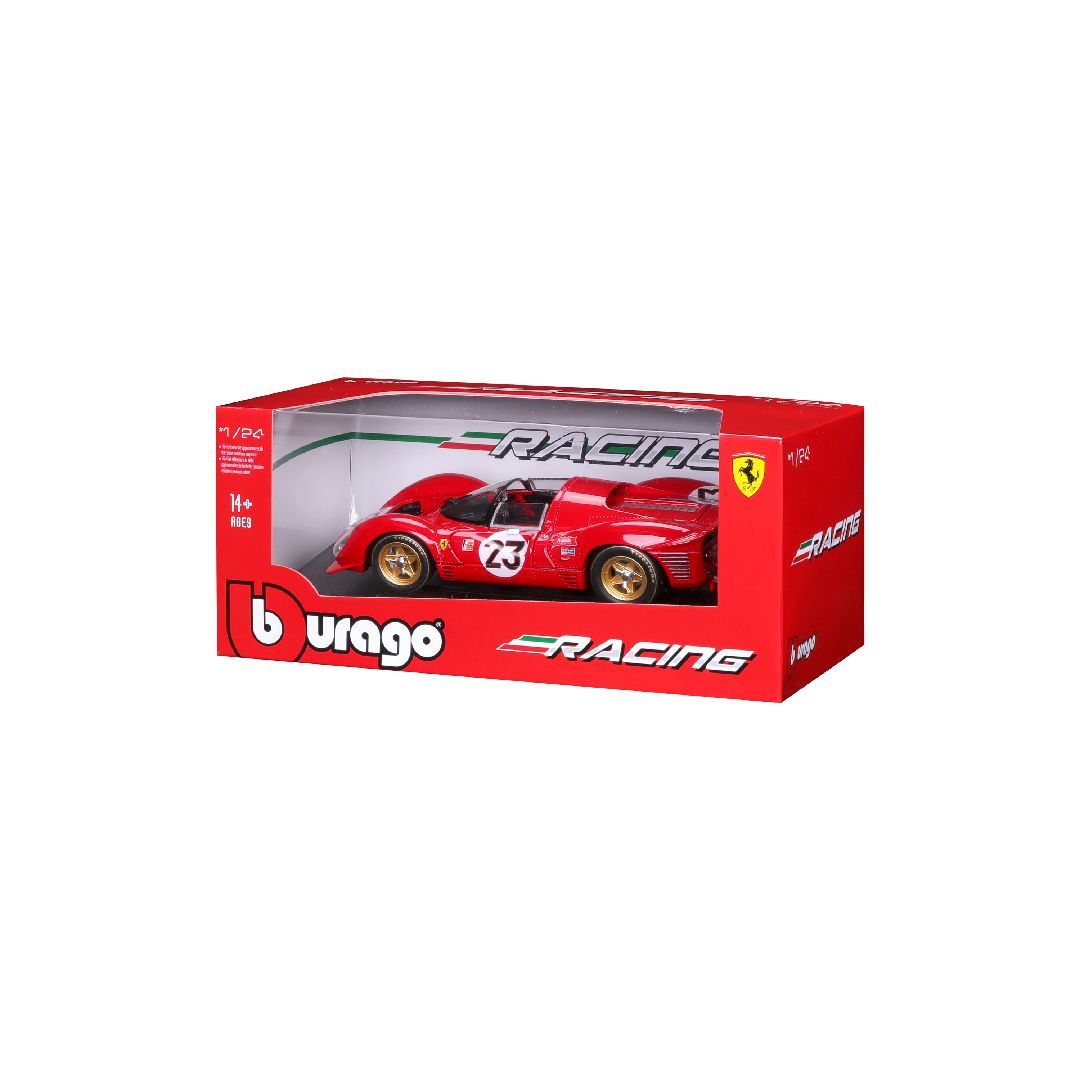 Bburago 1/24 Racing Ferrari 330 P4 Daytona (1967) - Red #23