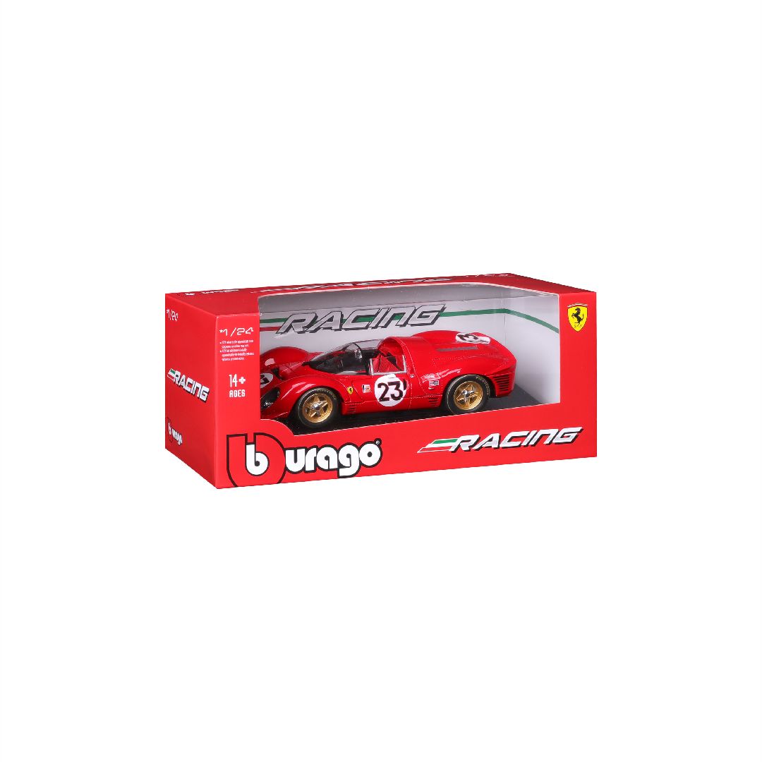 Bburago 1/24 Racing Ferrari 330 P4 Daytona (1967) - Red #23