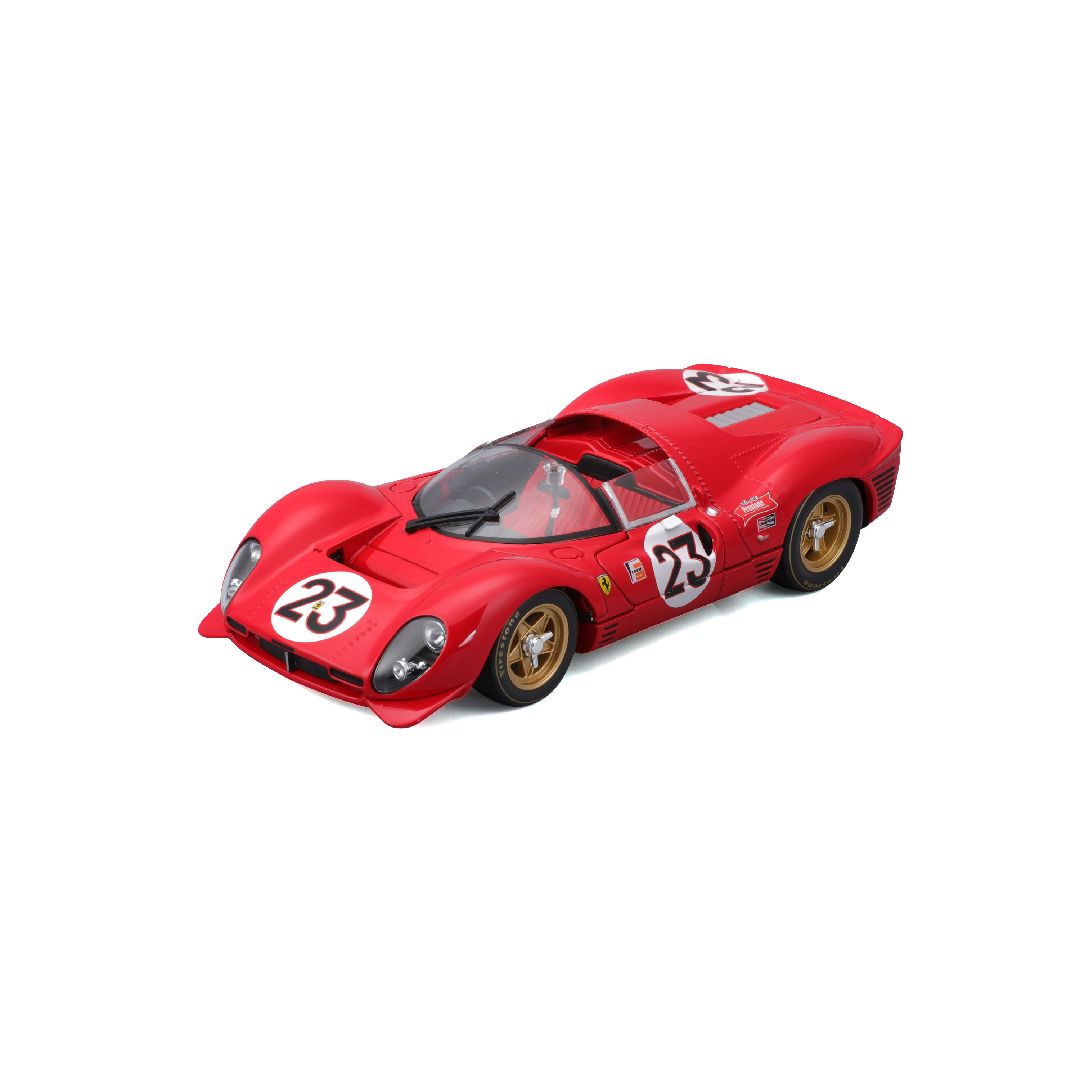 Bburago 1/24 Racing Ferrari 330 P4 Daytona (1967) - Red #23