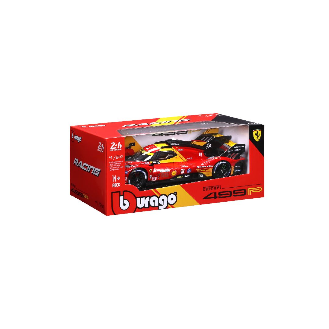 Bburago 1/24 Racing Ferrari 499P 24HLM (2024) - Red #50