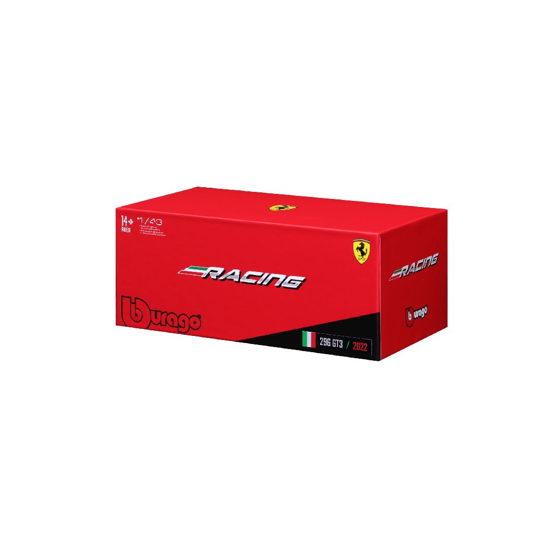 Bburago 1/43 Racing Ferrari 296GT3 (2023) - Red