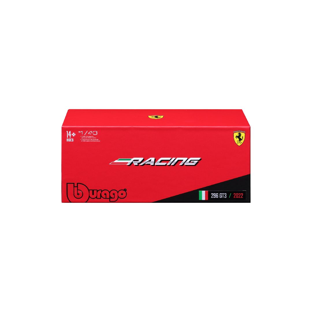 Bburago 1/43 Racing Ferrari 296GT3 (2023) - Red