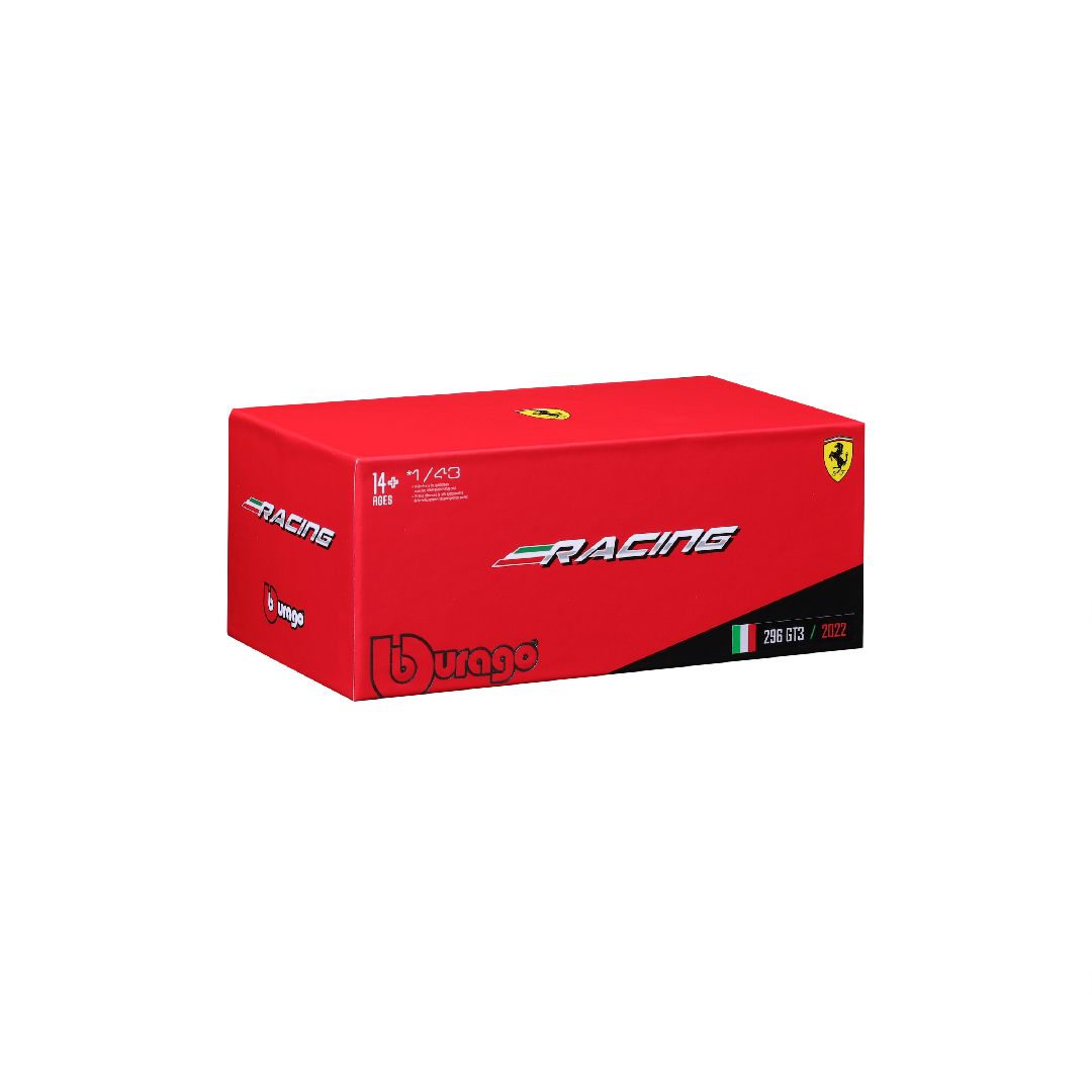Bburago 1/43 Racing Ferrari 296GT3 (2023) - Red