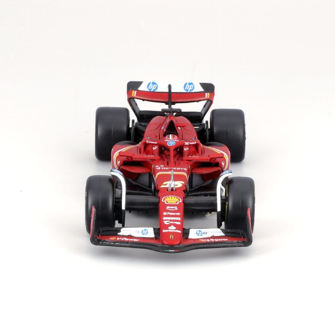 Bburago 1/43 Ferrari Season Car w/ driver (2024) (Leclerc #16)