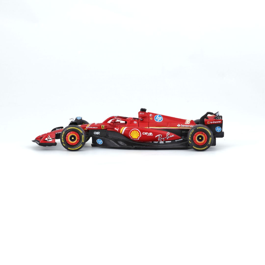 Bburago 1/43 Ferrari Season Car w/ driver (2024) (Leclerc #16)