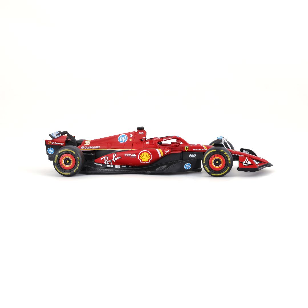 Bburago 1/43 Ferrari Season Car w/ driver (2024) (Leclerc #16)