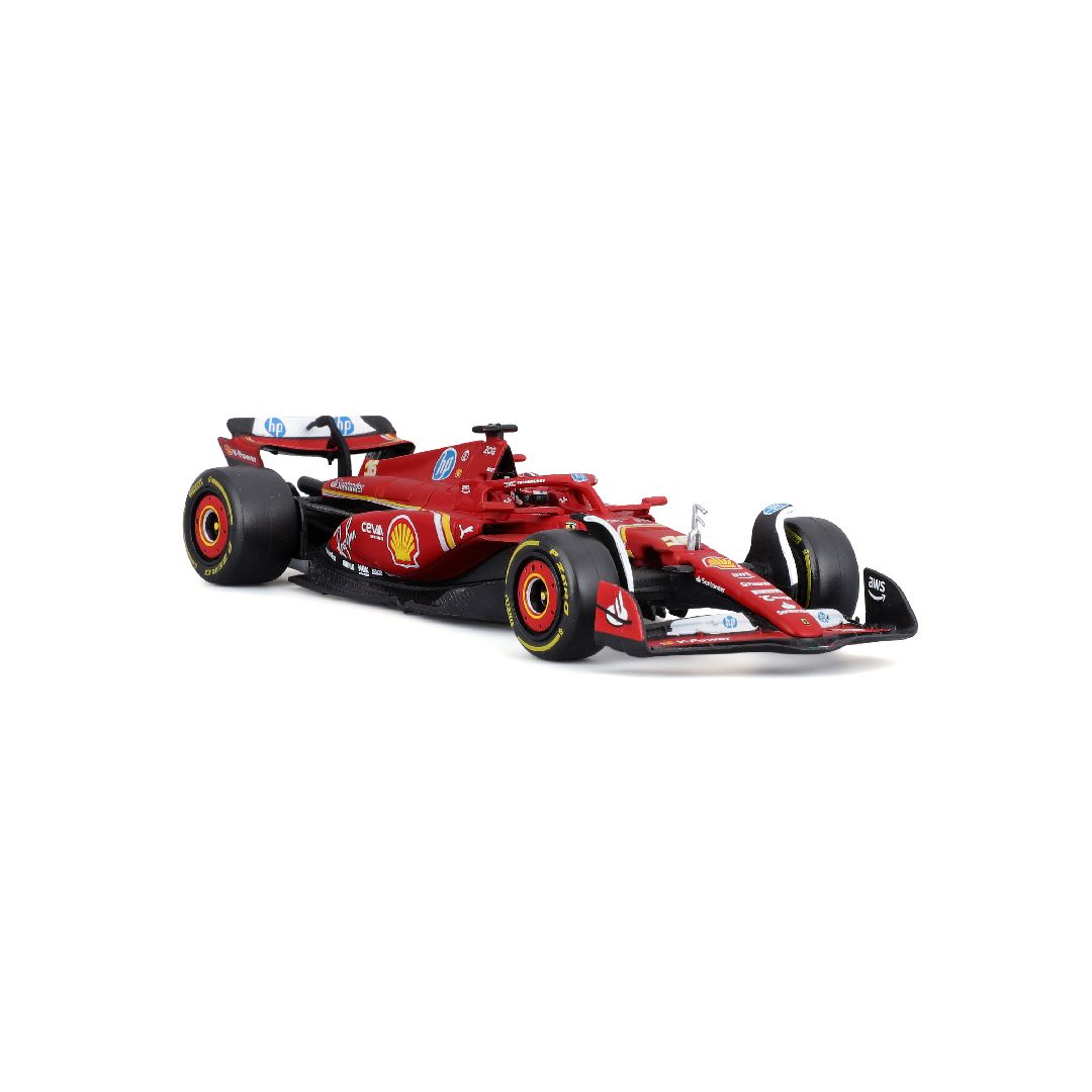 Bburago 1/43 Ferrari Season Car w/ driver (2024) (Leclerc #16)